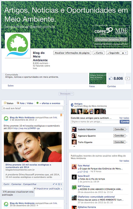Screenshot do Facebook