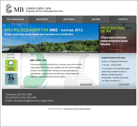 Screenshot do Site