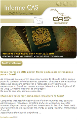 Screenshot da Newsletter