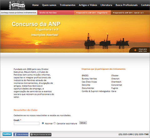 Screenshot do Site